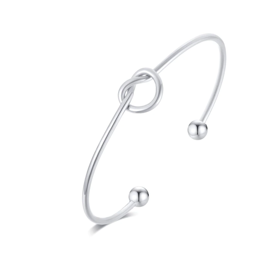 KNOTTED HEART CUFF BRACELET