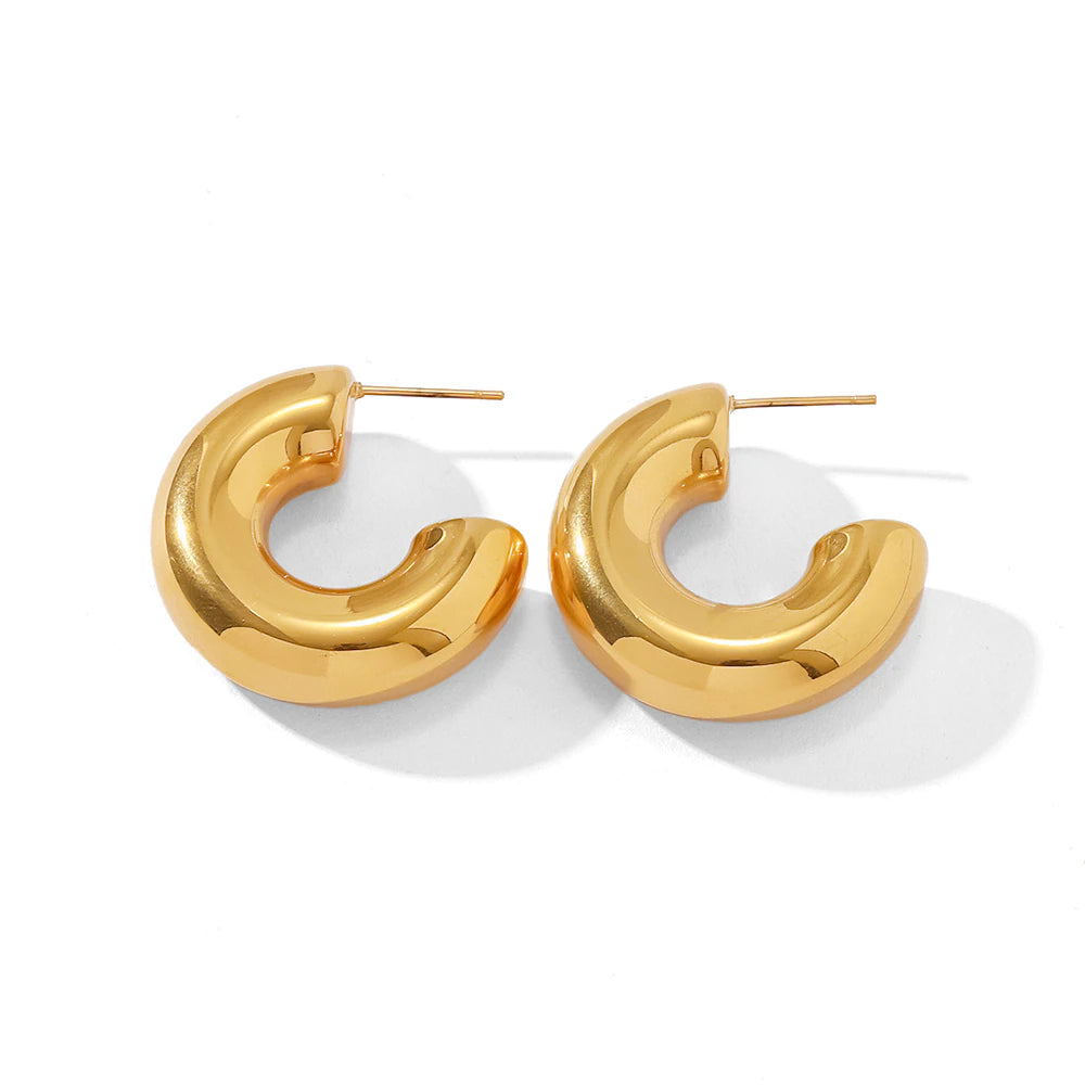 AUNTY DIVA CHUNKY HOOPS EARRINGS