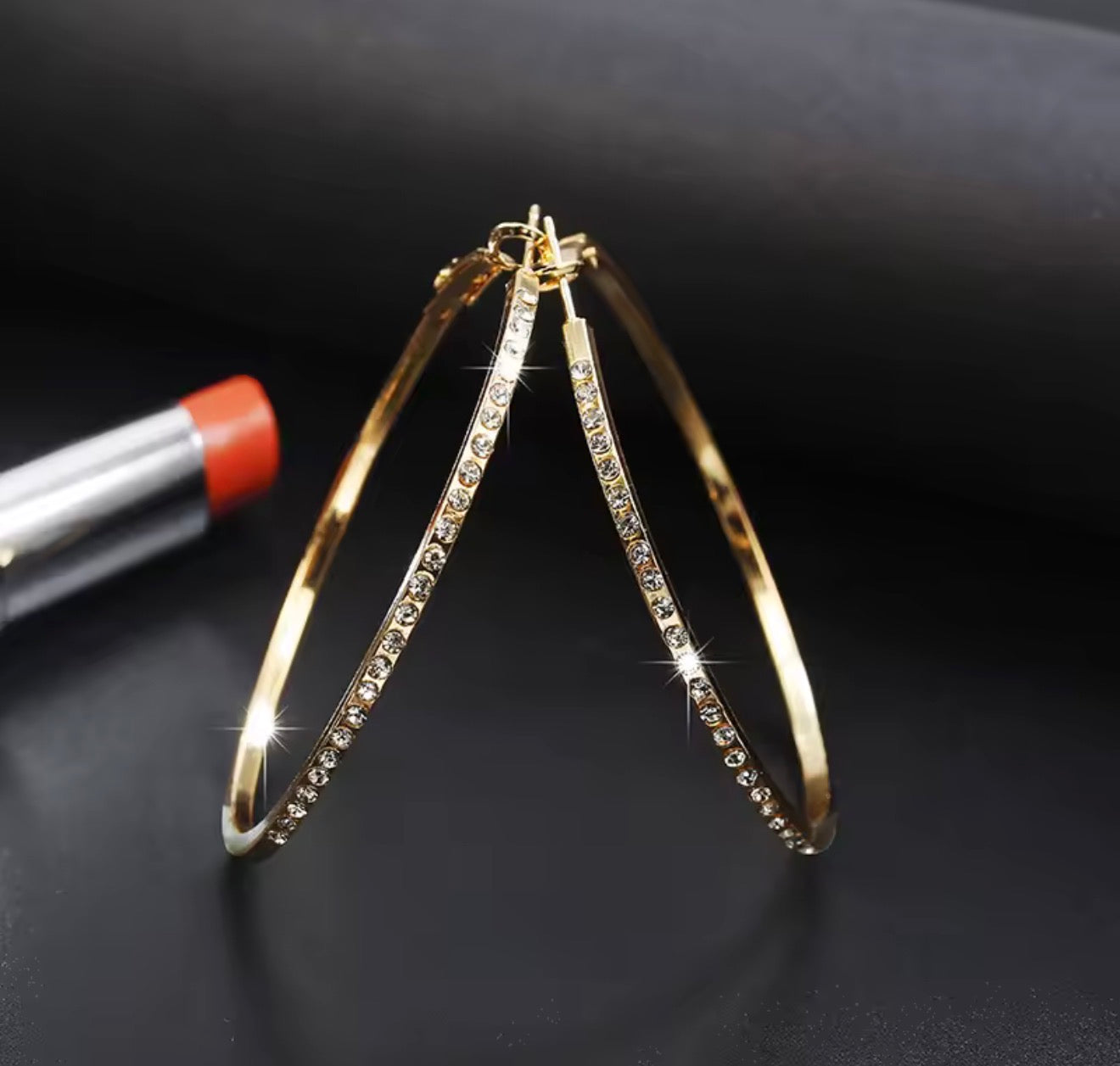 Laced In Ice Hoops