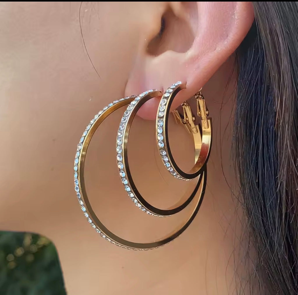 Laced In Ice Hoops