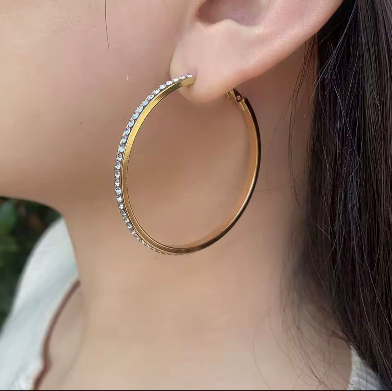 Laced In Ice Hoops