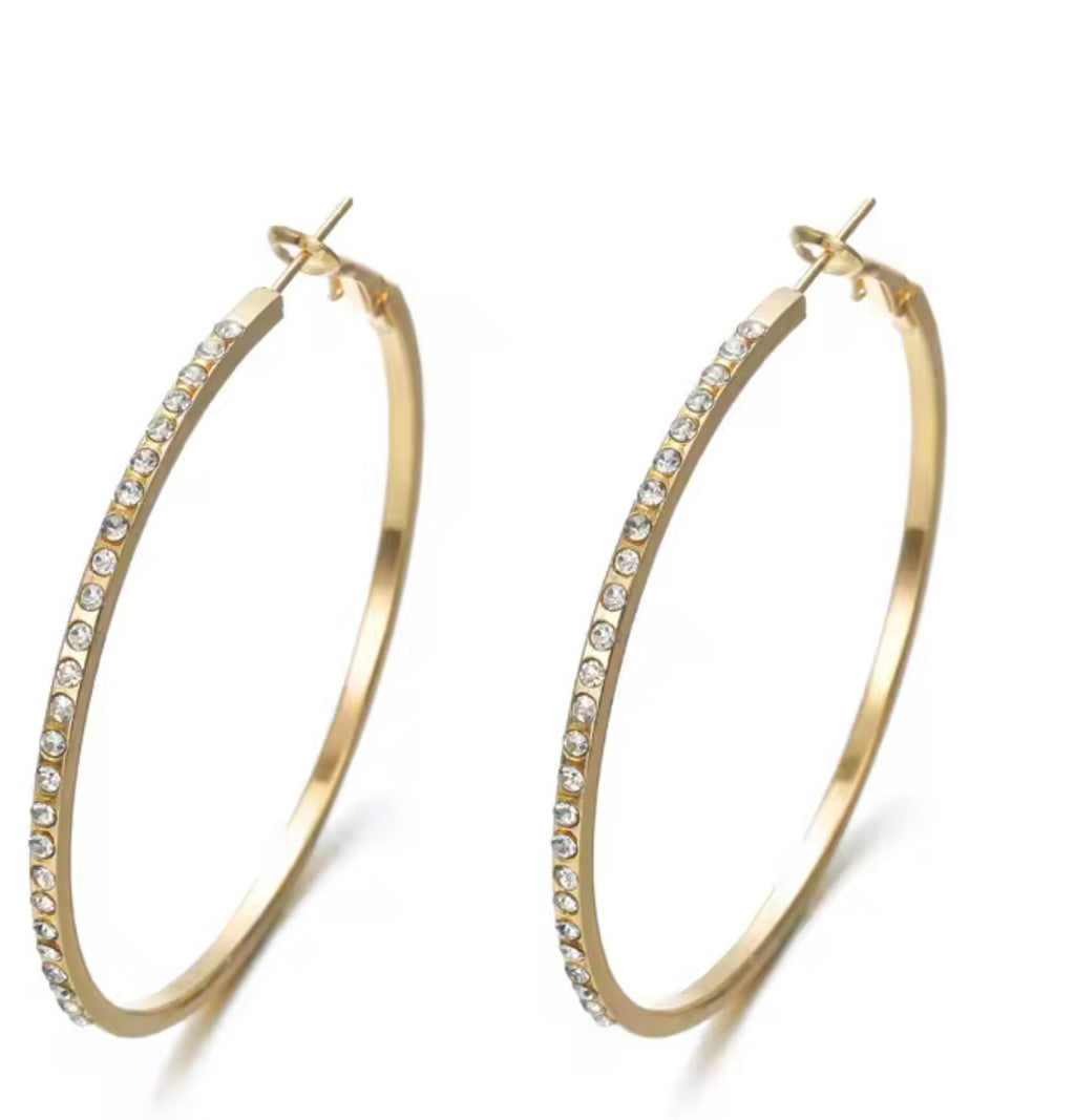 Laced In Ice Hoops